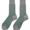 Men FALKE Socks | Fine Shadow Stripe Cotton Blend Short Socks