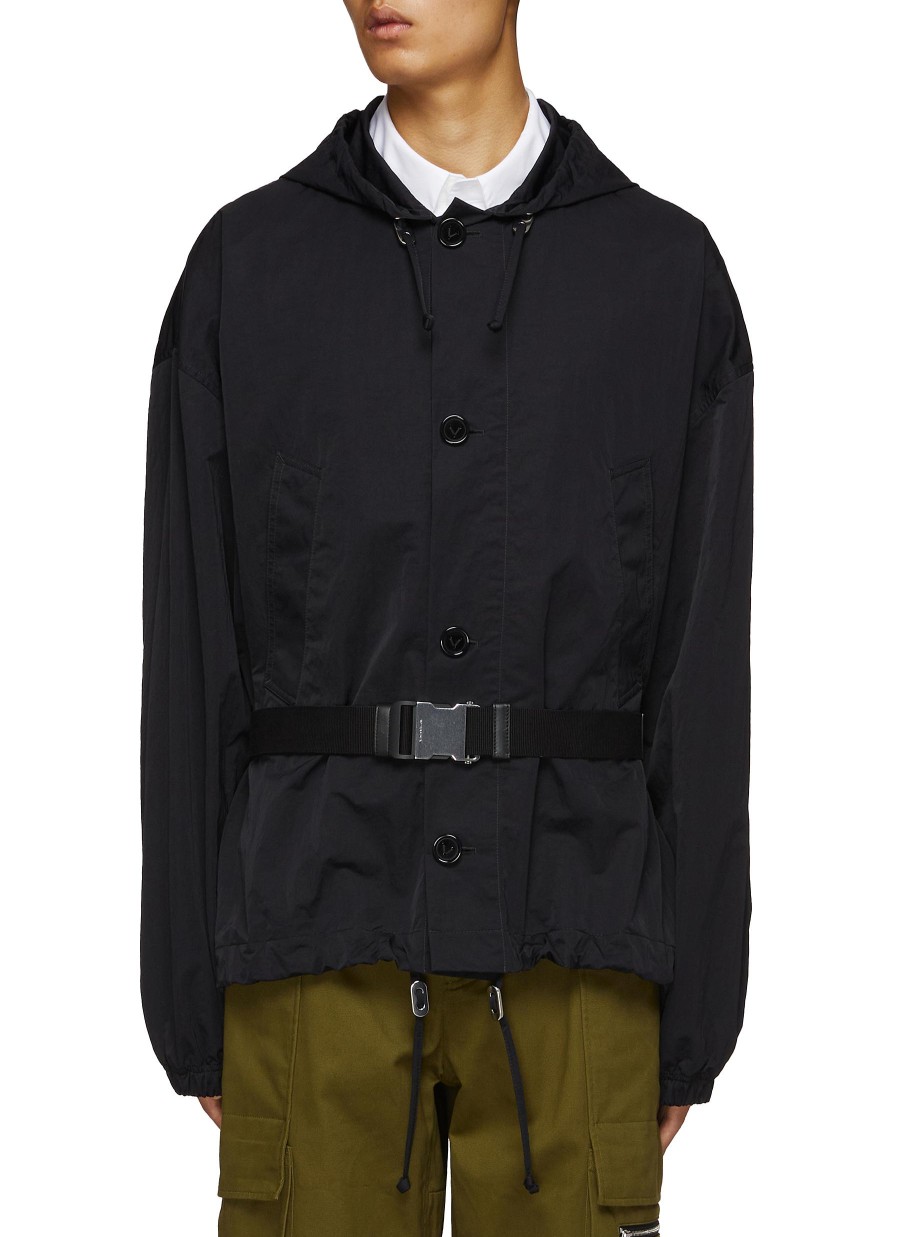 Men BOTTEGA VENETA Jackets | Packable Hooded Blouson Jacket