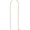 Women LA COQUE FRANCAISE Tech Accessories | Lou Leather Braided Phone Strap — Ivory Gold