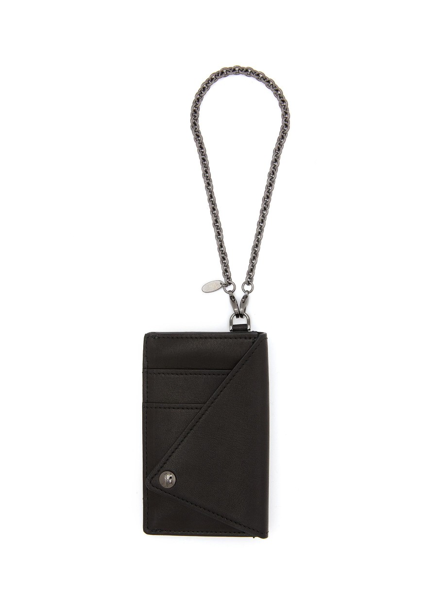 Men DISCORD YOHJI YAMAMOTO Small Leather Goods | Triangle Leather Flap Wallet