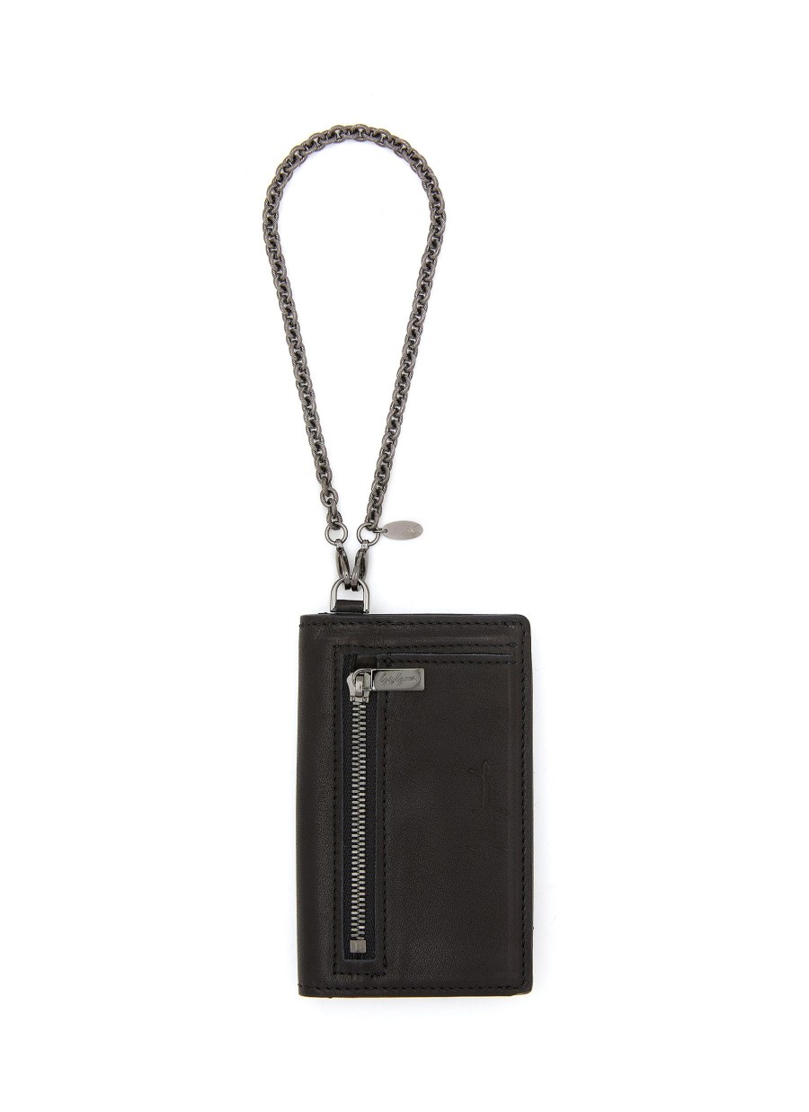 Men DISCORD YOHJI YAMAMOTO Small Leather Goods | Triangle Leather Flap Wallet