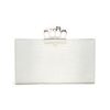 Women ALEXANDER MCQUEEN Clutch Bags | Four Ring Himalayan Croc Embossed Leather Flat Pouch