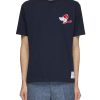 Men THOM BROWNE T-Shirts | Embroidered Hector With Hat Crewneck T-Shirt