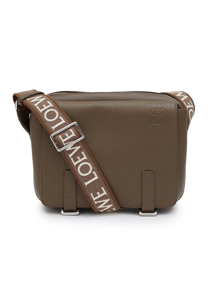 Men LOEWE Shoulder Bags | Xs Military Leather Messenger Bag