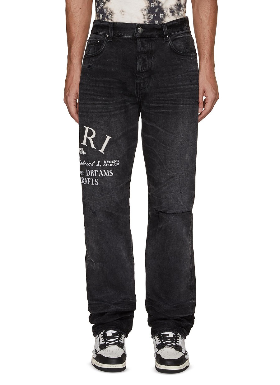 Men AMIRI Pants | Straight Leg Dark Wash Arts District Jeans