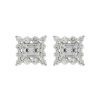 Women LC COLLECTION JEWELLERY Fine Jewellery | 18K White Gold Diamond Stud Earrings