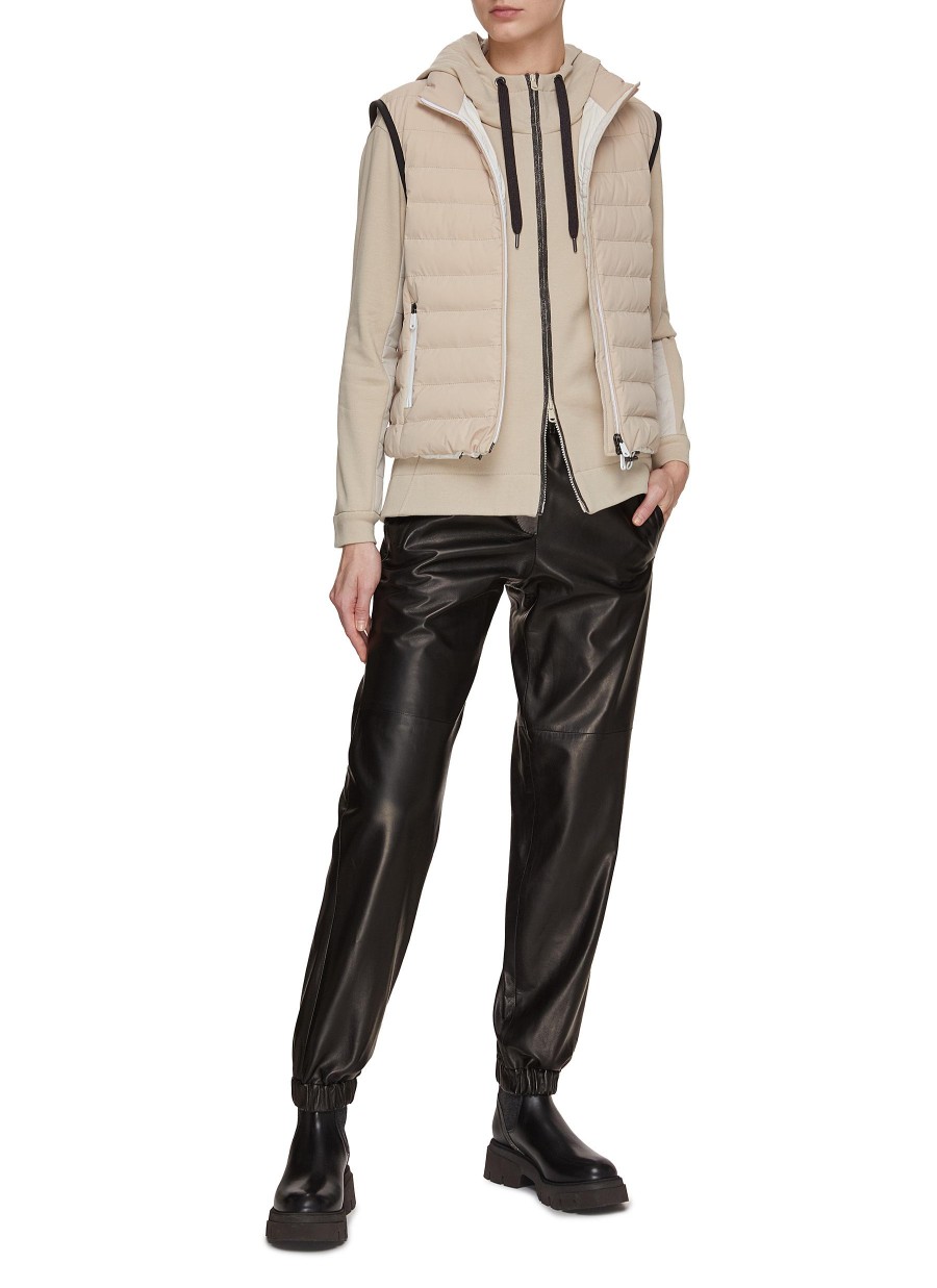 Women BRUNELLO CUCINELLI Jackets | Monili Embellishment Zip Up Jersey Hoodie