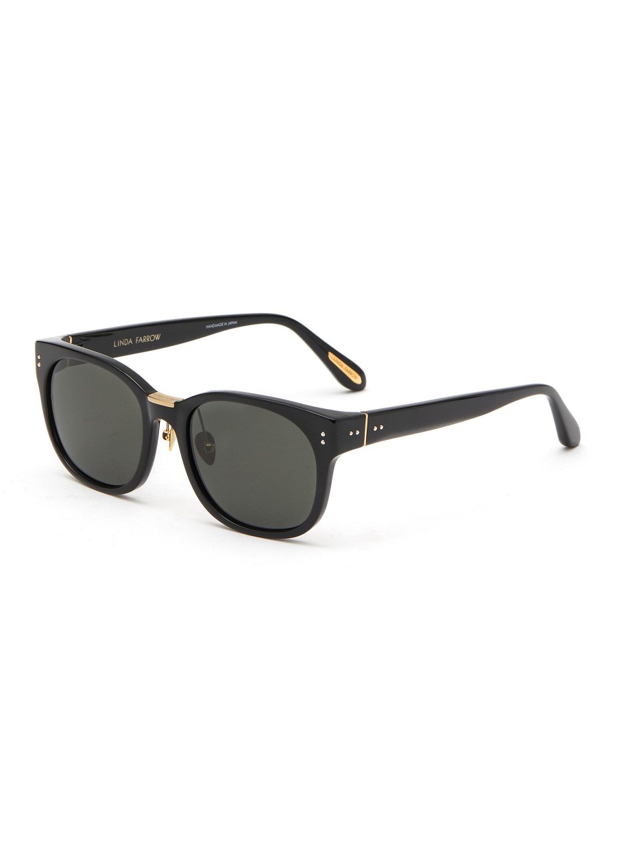 Women LINDA FARROW Eyewear | Cedric Acetate D-Frame Sunglasses