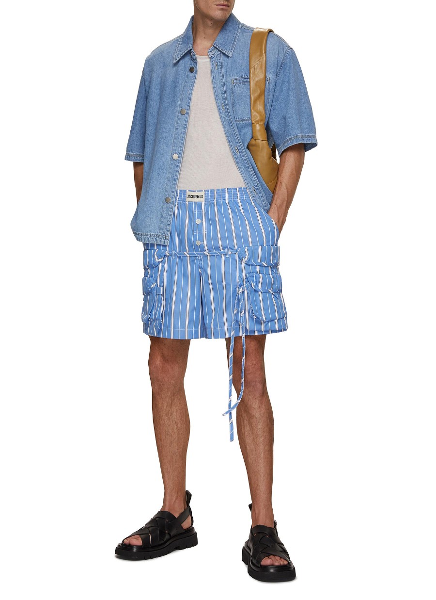 Men JACQUEMUS Pants | Le Short Trivela Striped Boxer Shorts