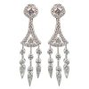 Women LC COLLECTION JEWELLERY Fine Jewellery | 18K White Gold Diamond Chandelier Earrings