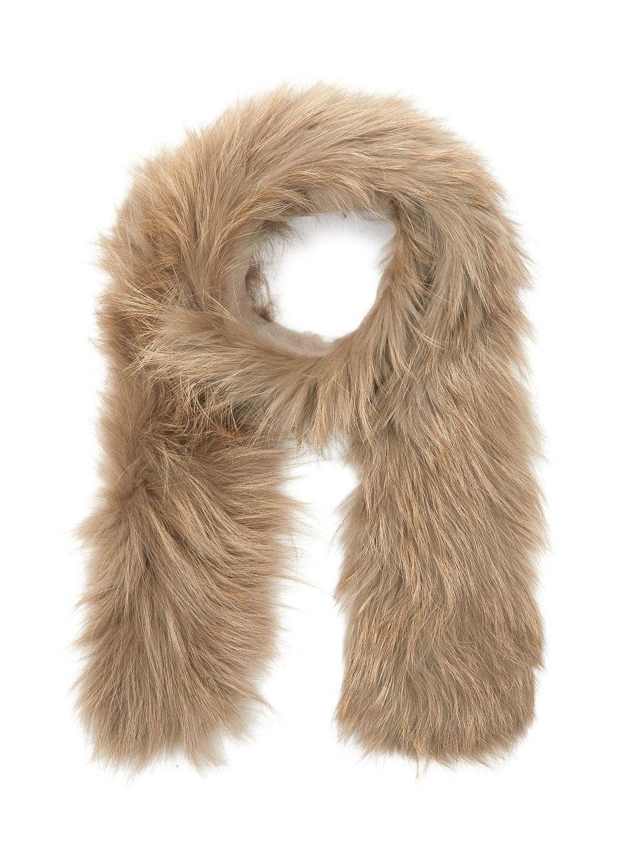 Women SIMONETTA RAVIZZA Scarves & Wraps | Alberta Silver Fox Fur Scarf