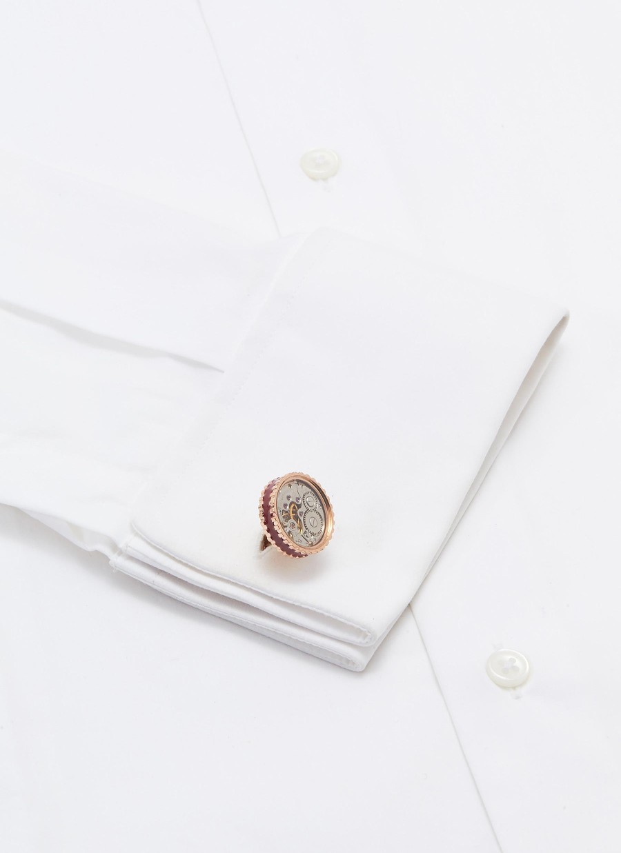 Men TATEOSSIAN Cufflinks | Round Skeleton Gear Cufflinks