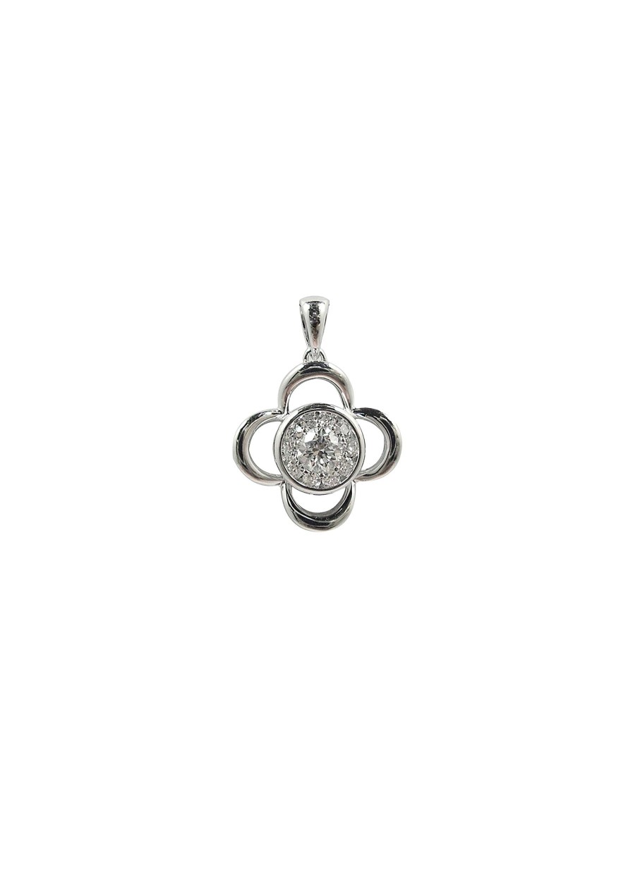 Women LC COLLECTION JEWELLERY Fine Jewellery | 18K White Gold Diamond Pendant