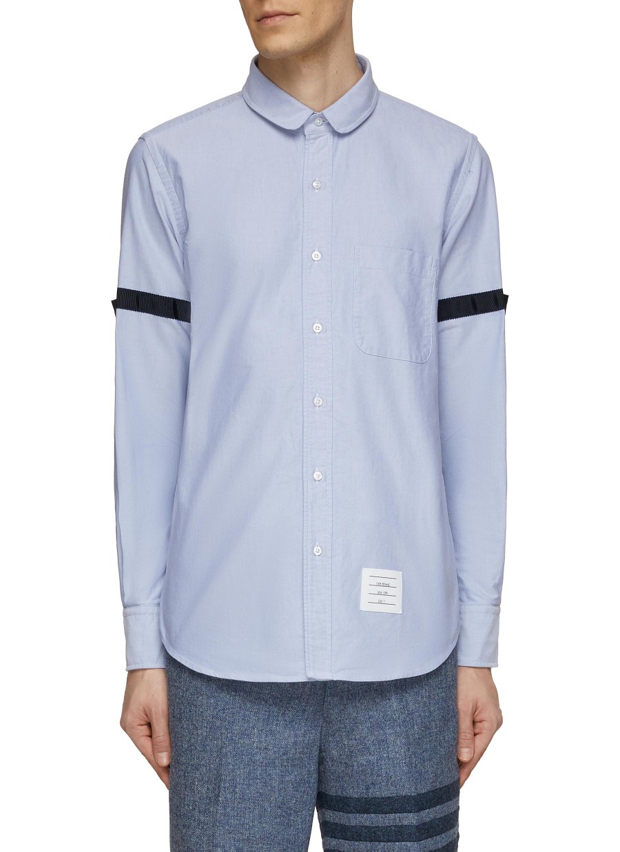 Men THOM BROWNE Shirts | Armband Cotton Shirt