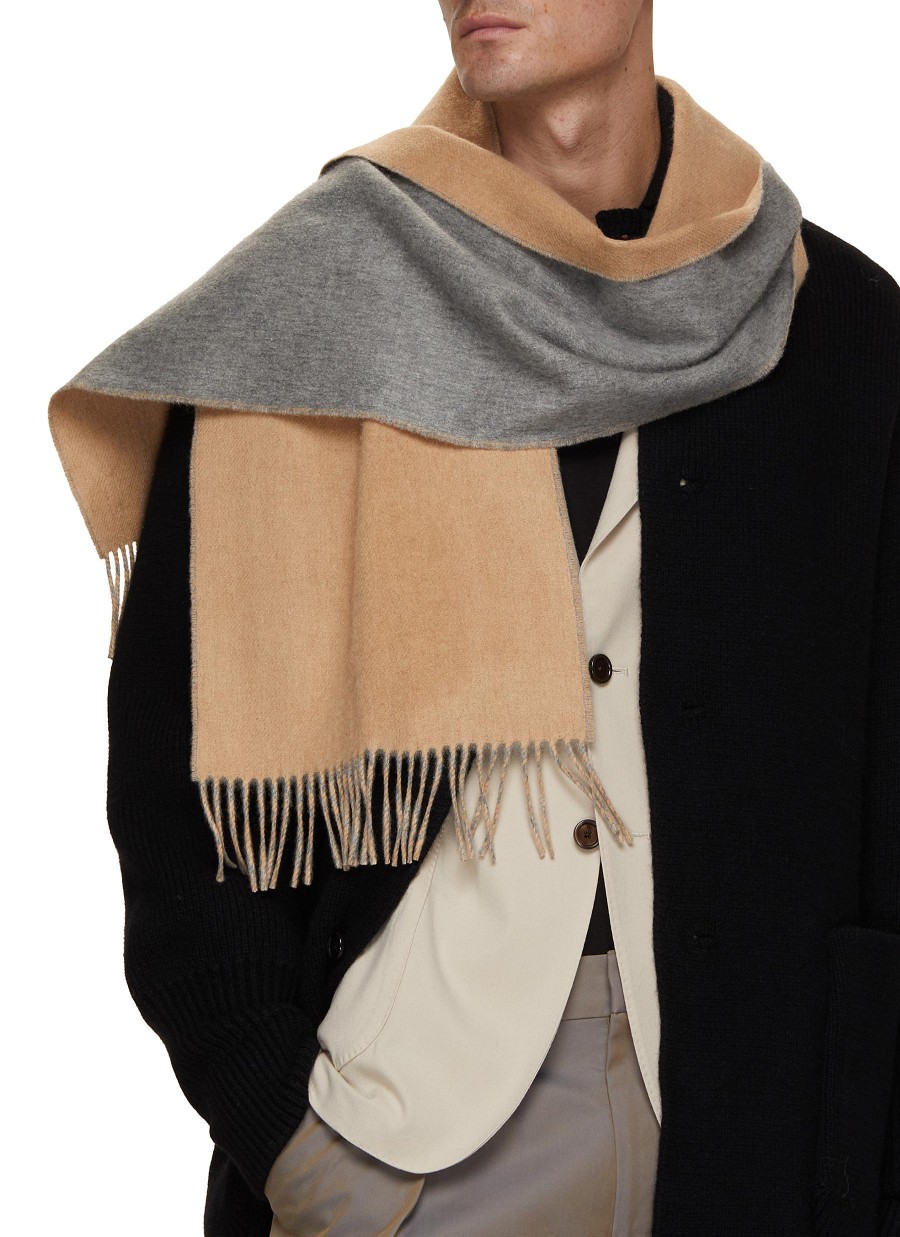 Men JOHNSTONS OF ELGIN Scarves | Contrast Reversible Cashmere Scarf