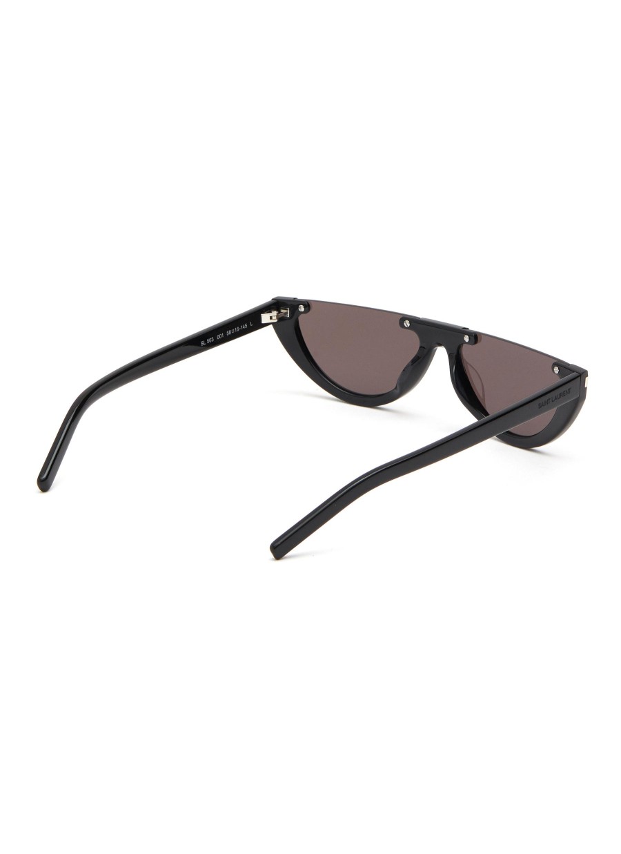 Women SAINT LAURENT Eyewear | Half Frame Acetate Sunglasses