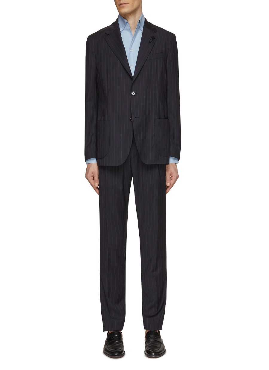 Men LARDINI Suits | Easy Wear Striped Single Breasted Suit