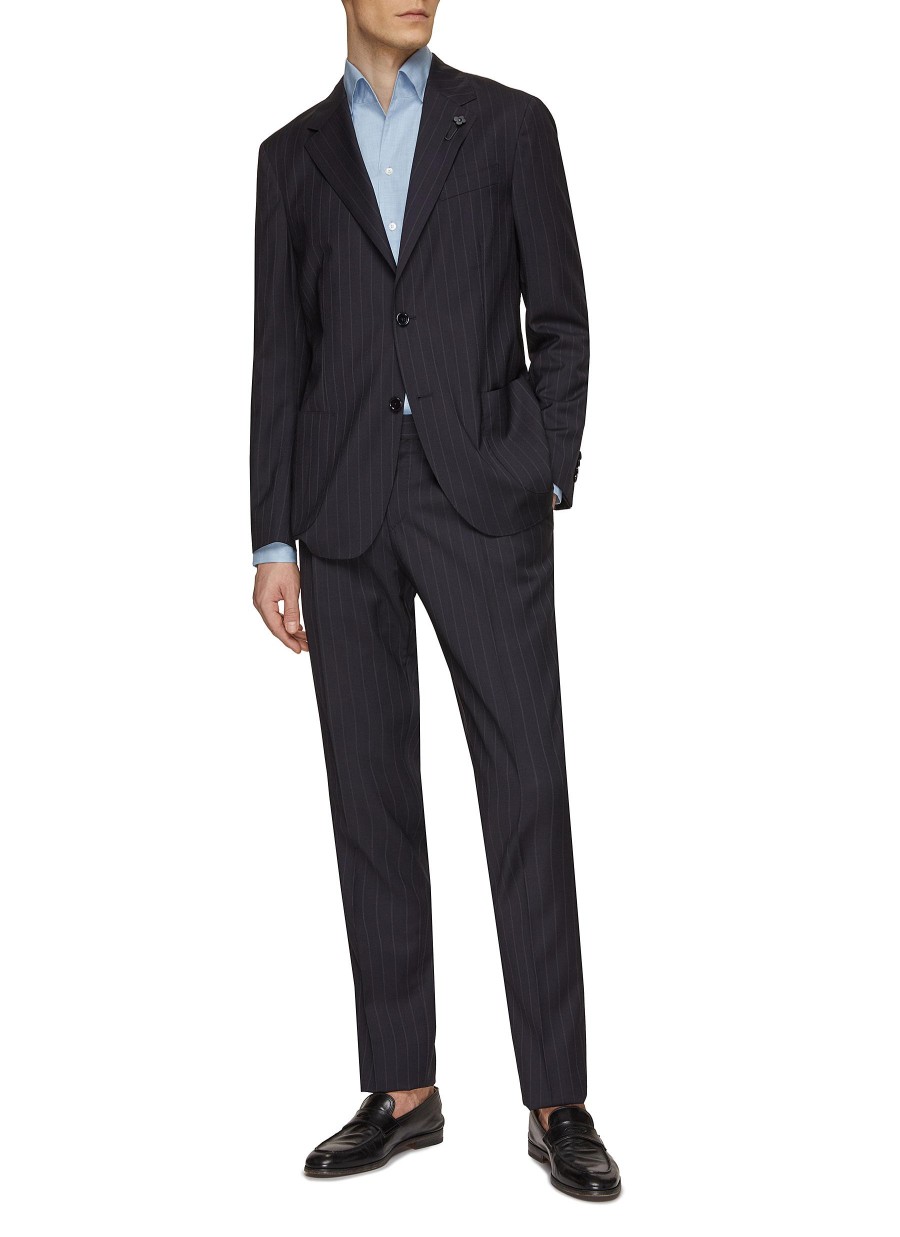 Men LARDINI Suits | Easy Wear Striped Single Breasted Suit