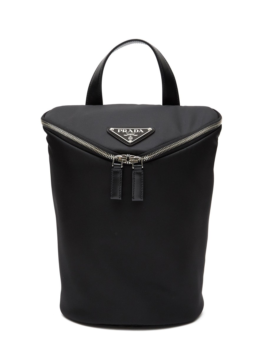 Men PRADA Backpacks | Show' Nylon Crossbody Bucket Bag