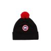 Women CANADA GOOSE Accessories | Pom Pom Logo Kids Toque Beanie Hat