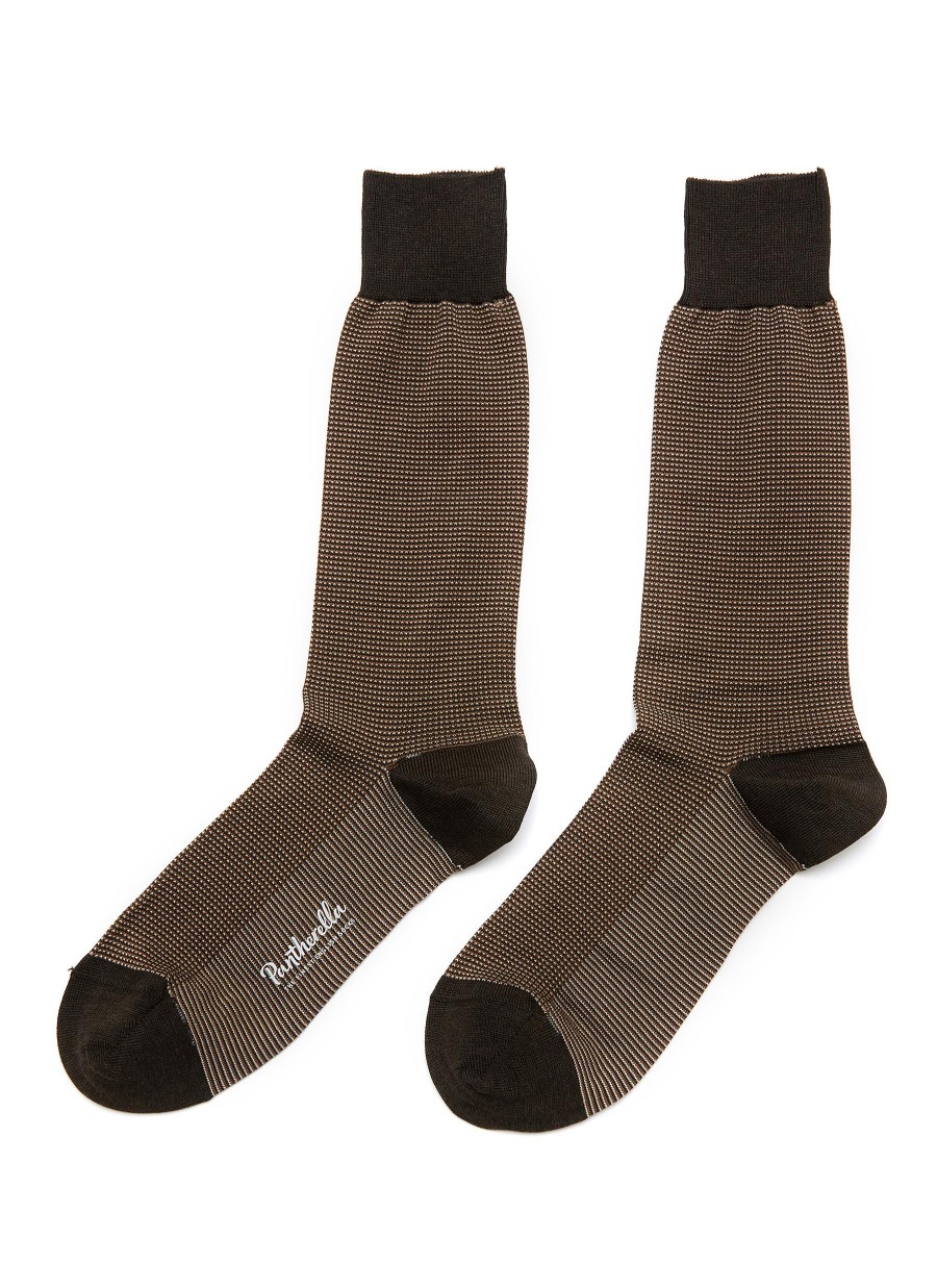 Men PANTHERELLA Socks | Tewkesbury Cotton Birdseye Long Ankle Socks