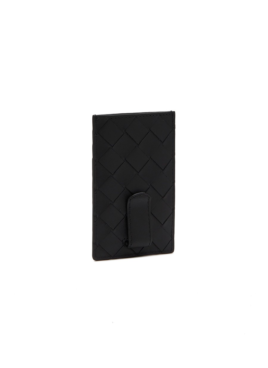 Men BOTTEGA VENETA Small Leather Goods | Intrecciato Leather Cardholder With Money Clip