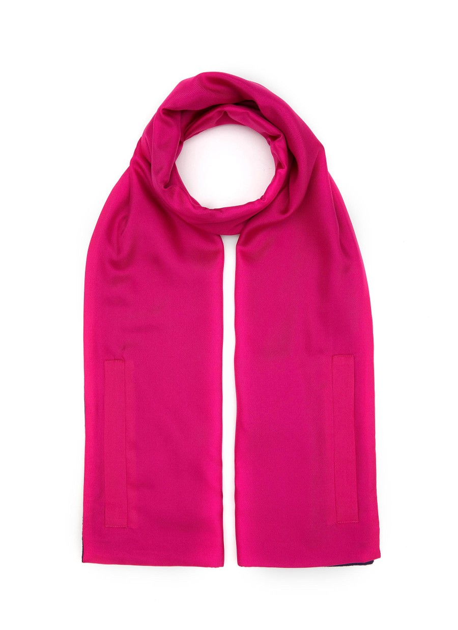 Women JOVENS Scarves & Wraps | Double-Faced Silk Scarf With Pocket