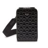 Women PRADA Tech Accessories | Embossed Triangle Leather Smartphone Case