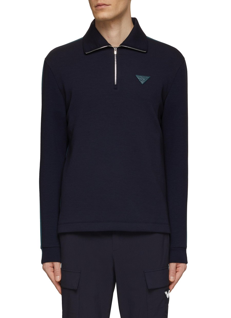 Men SOUTHCAPE Polos | Bicolour Half Zip Sweatshirt