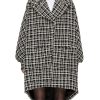 Women SOONIL Jackets | Drop Shoulder Midi Length Grid Tweed Jacket