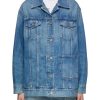 Women GANNI Jackets | Oversized Tint Wash Denim Jacket