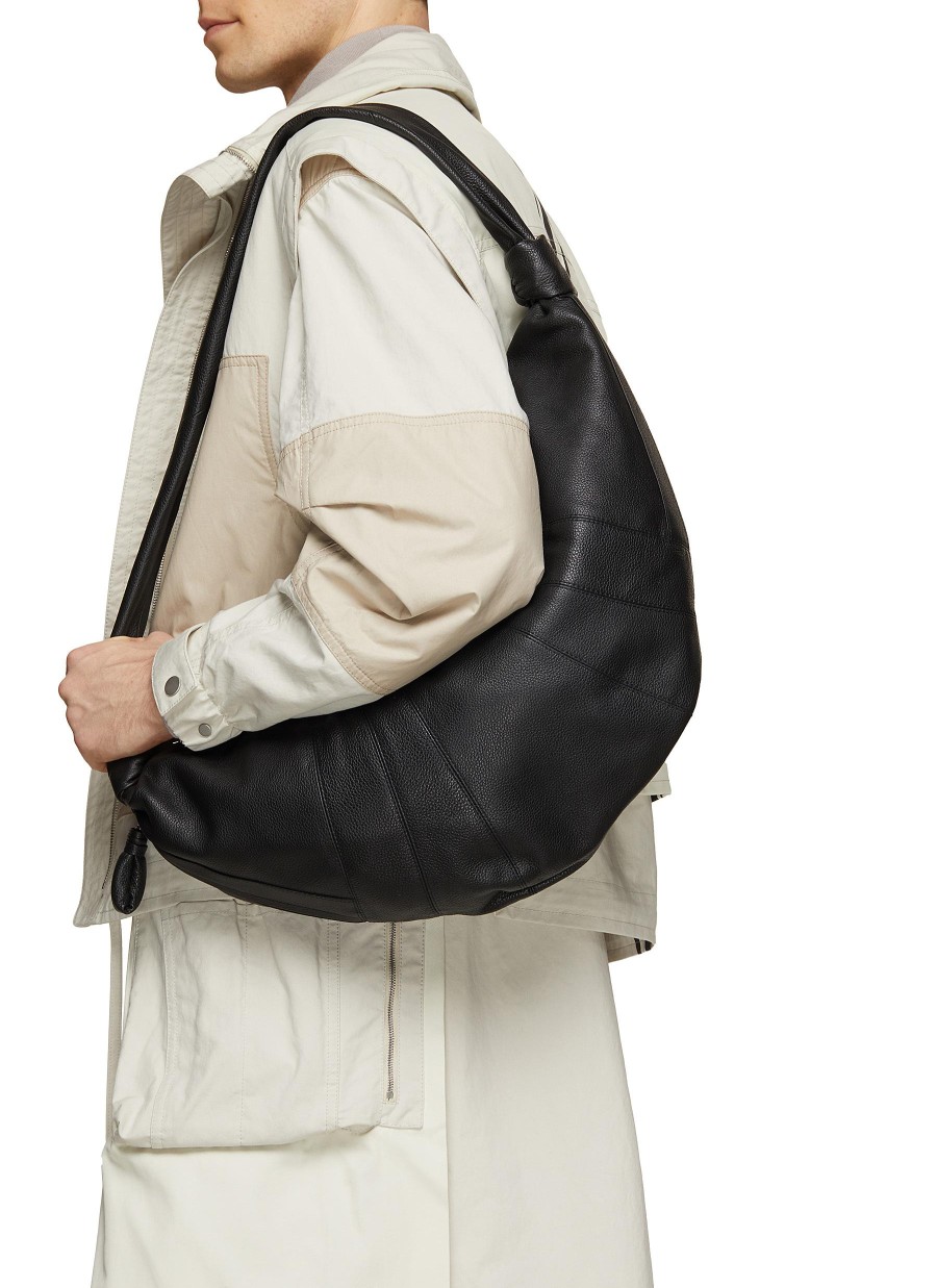 Men LEMAIRE Crossbody | Crossant Large Leather Crossbody Bag