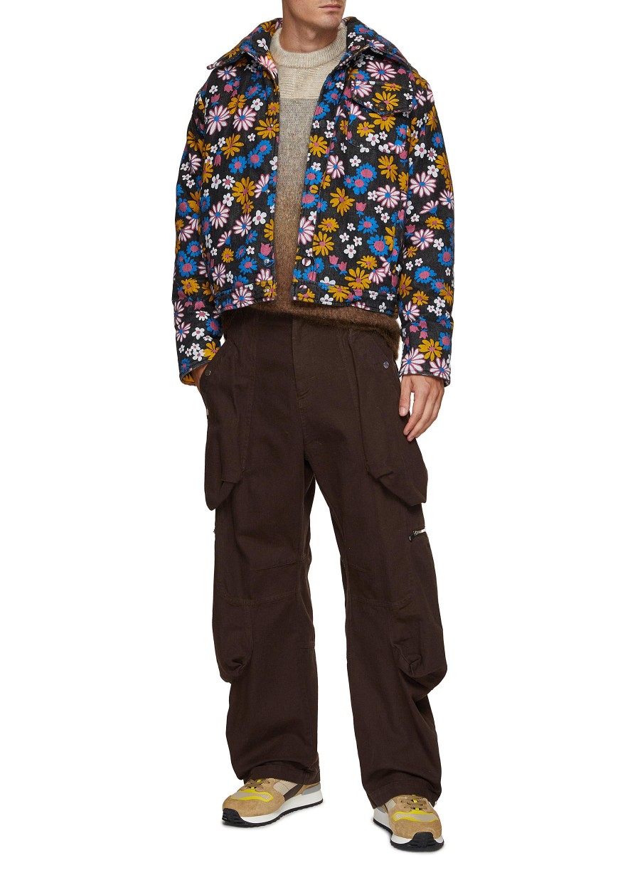 Men ERL Jackets | Floral Print Padded Jacket