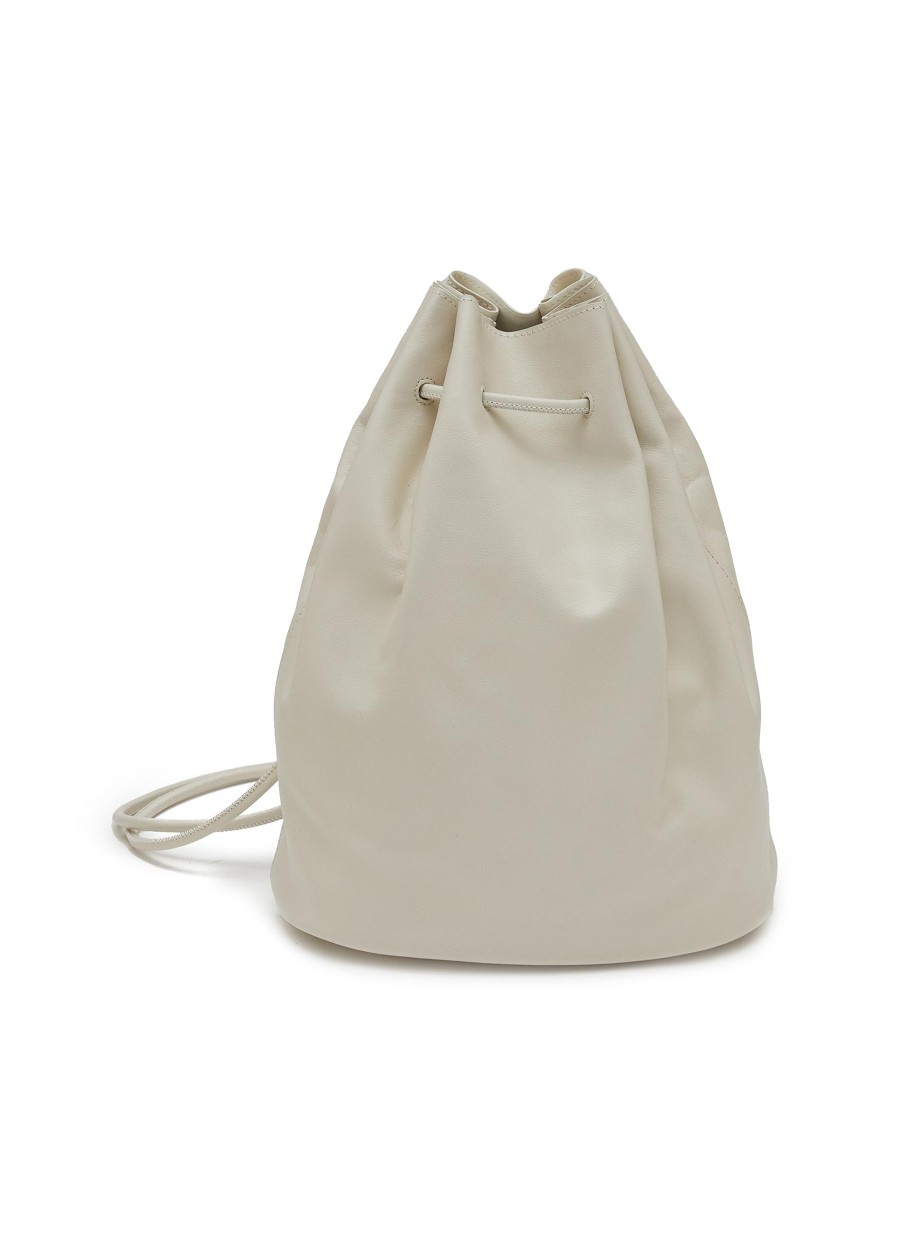 Women NOTHING WRITTEN Backpacks | Large Drawstring Leather Bucket Bag