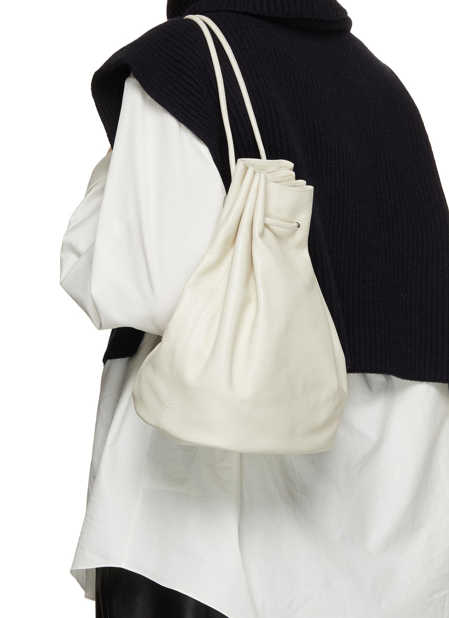 Women NOTHING WRITTEN Backpacks | Large Drawstring Leather Bucket Bag