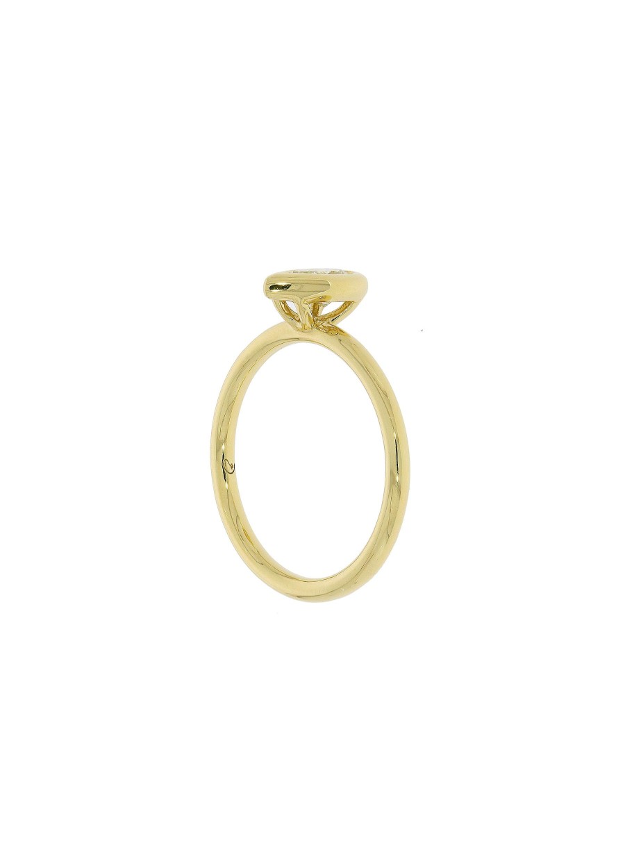 Women LC COLLECTION JEWELLERY Fine Jewellery | 18K Gold Diamond Ring — Size Hk 13