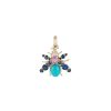 Women STORROW JEWELRY Fine Jewellery | Beatrice Bee 14K Gold Blue Sapphire Pearl Charm