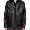 Men LOEWE Jackets | Debossed Anagram Leather Overshirt