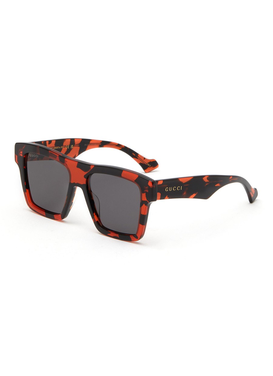 Men GUCCI Eyewear | Logo Acetate Square Sunglasses