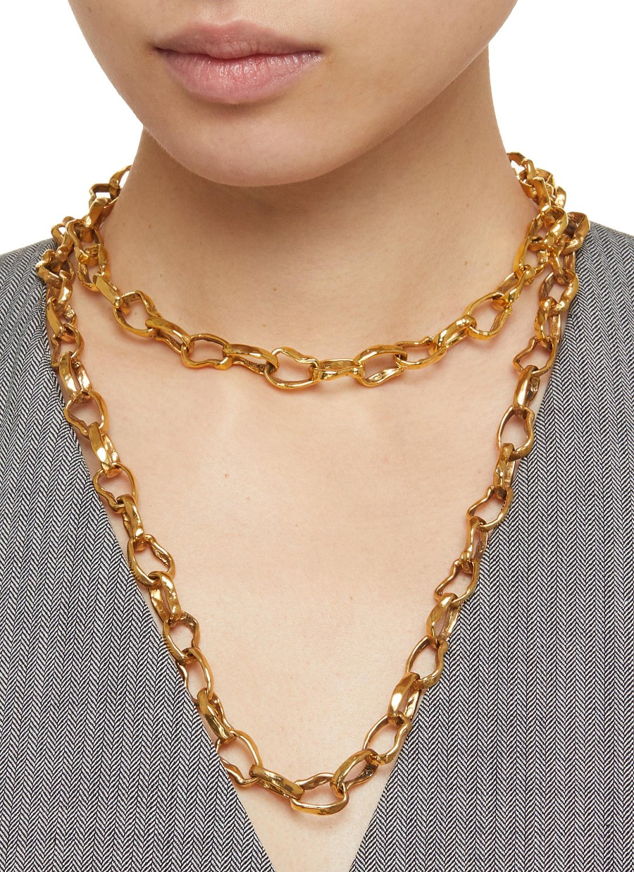 Women GOOSSENS Fashion Jewellery | 24K Gold Plated Lutece Chain Necklace