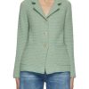 Women BRUNO MANETTI Jackets | Notch Lapel Waffle Wool Knit Jacket