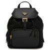 Women PRADA Backpacks | Mini Tessuto Spazzolato Re-Nylon Leather Backpack