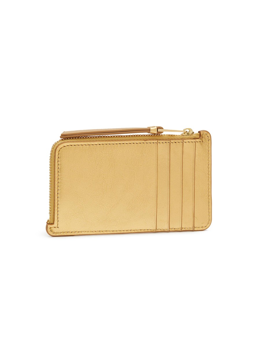 Women LOEWE Small Leather Goods | Puzzle Metallic Leather Coin Cardholder