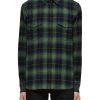 Men SAINT LAURENT Shirts | Chequered Flap Chest Pocket Cotton Button Up Shirt