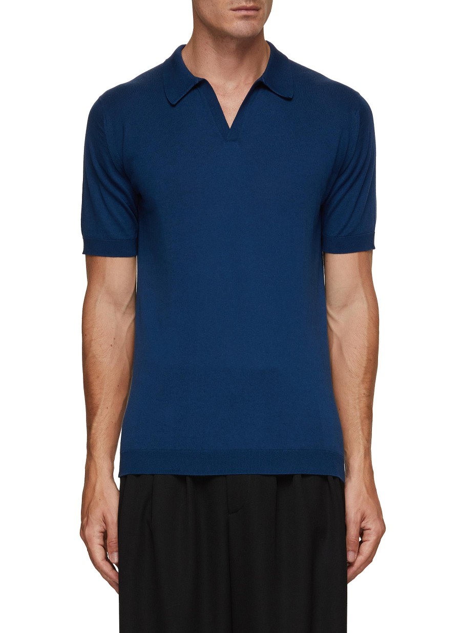 Men JOHN SMEDLEY Polos | Noah Skipper Collar Cotton Polo Shirt