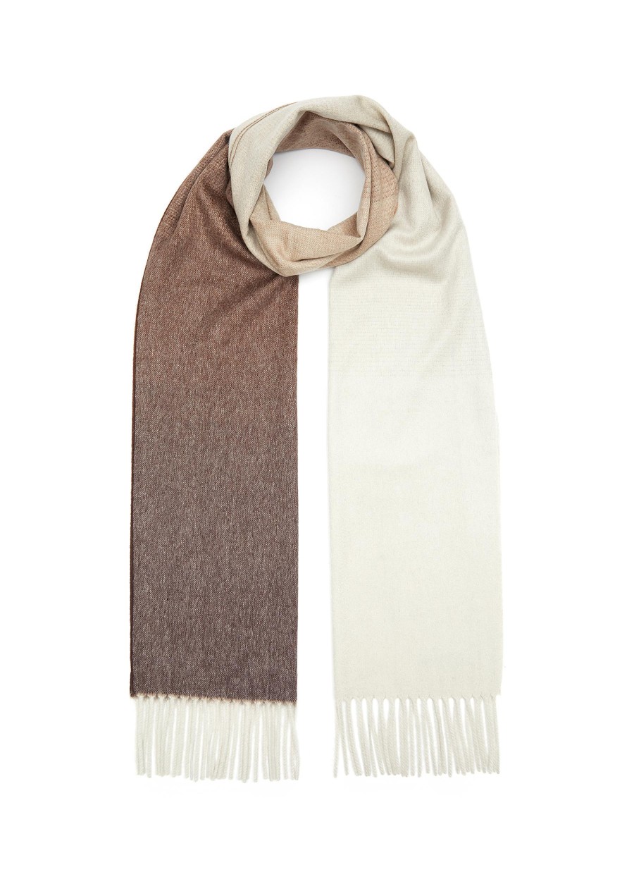 Men COLOMBO Scarves | Fringed Cashmere Scarf