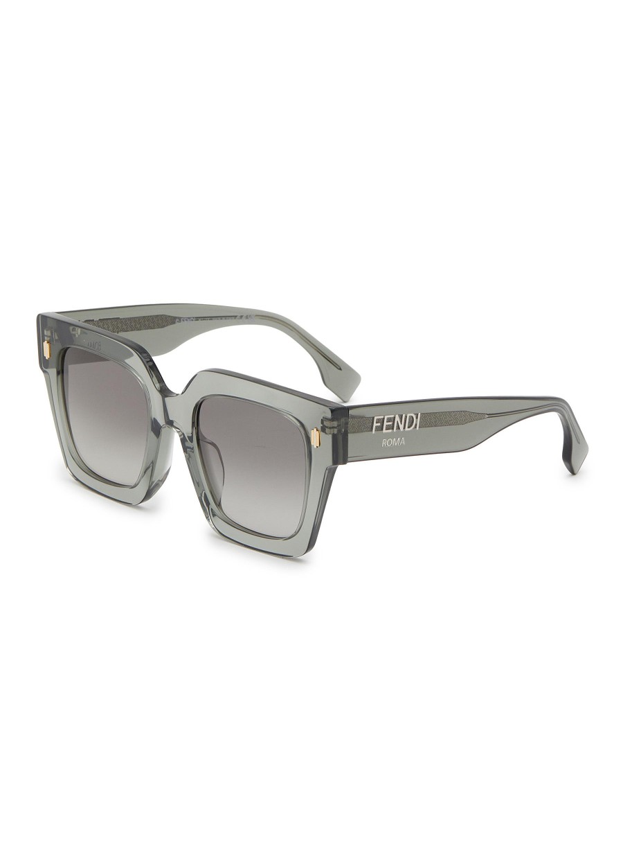 Women FENDI Eyewear | Fendi Roma Acetate Square Frame Sunglasses