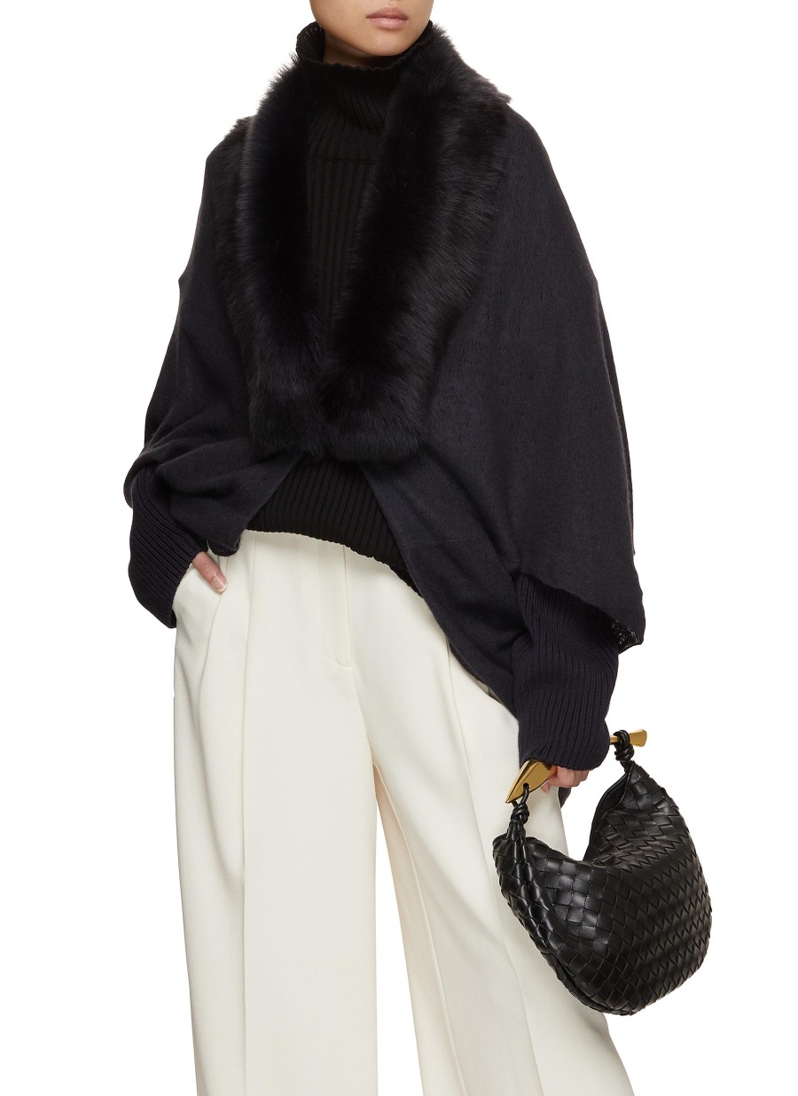 Women KARL DONOGHUE Scarves & Wraps | Toscana Shearling Collar Double Felted Shrug