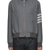 Men THOM BROWNE Jackets | 4-Bar Stripe Wool Knit Bomber Jacket