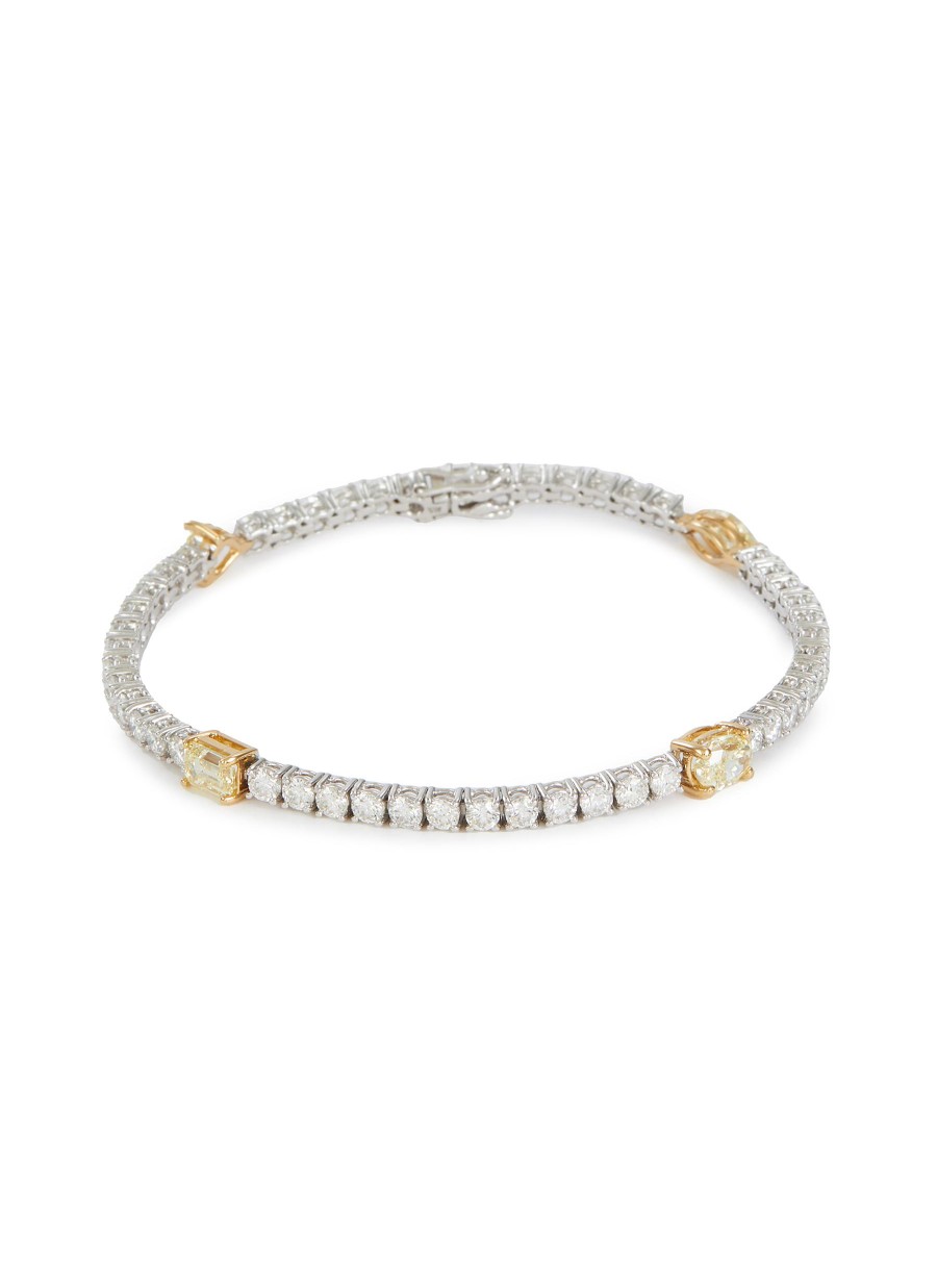 Women LC COLLECTION JEWELLERY Fine Jewellery | 18K Gold Diamond Mixed Cut Yellow Diamond Tennis Bracelet